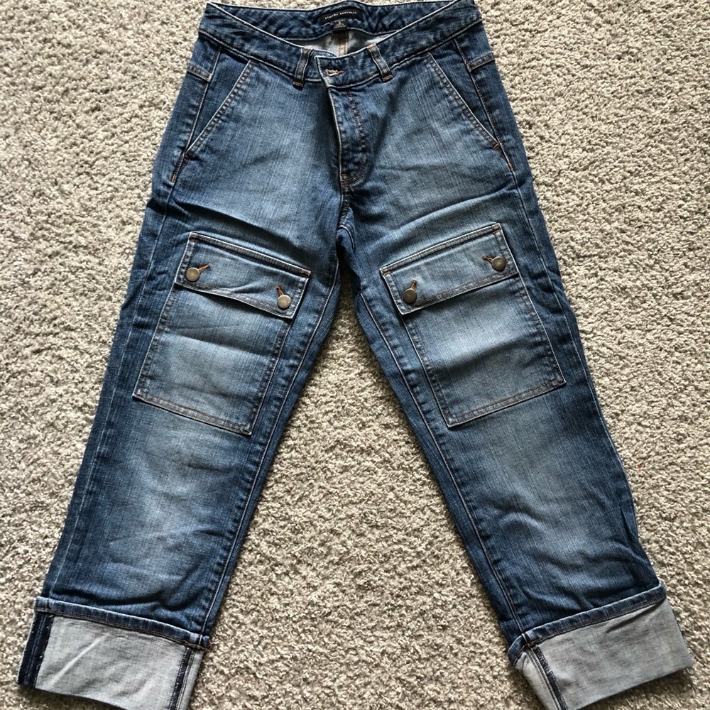 Banana Republic Women’s Relaxed cropped Blue Jeans